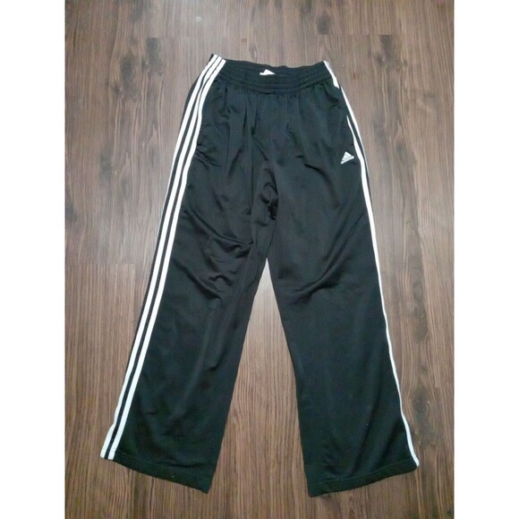 Adidas pants Mens Size Medium 173295 Black   3 Stripes Track Training Athletic - Picture 1 of 7